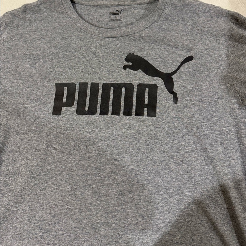 Men’s XXL Grey & Black Big Cat Puma Logo Short Sleeve T-shirt, brand new! - Picture 3 of 6